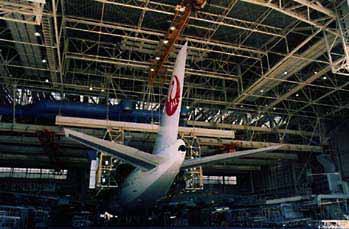 Airplane in the hangar