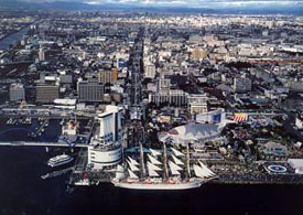 Garden wharf of the port of Nagoya