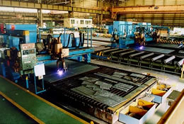 Steel cutting factory