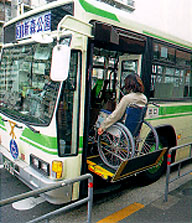 Lift-equipped bus