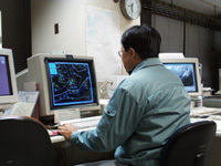 Completing the weather map by a forecaster