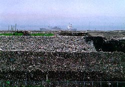 Oceanic waste disposal site of the port of Tokyo